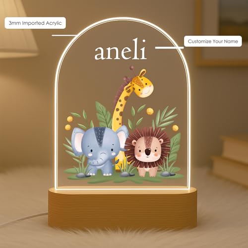 Image of Acrylic Customized Name LED Lamp Personalized Night Light with Name Custom Gift for Anniversary Home Decor for Men Birthday Gift Kids Friend Return Gift Kids Birthday (Design 3)
