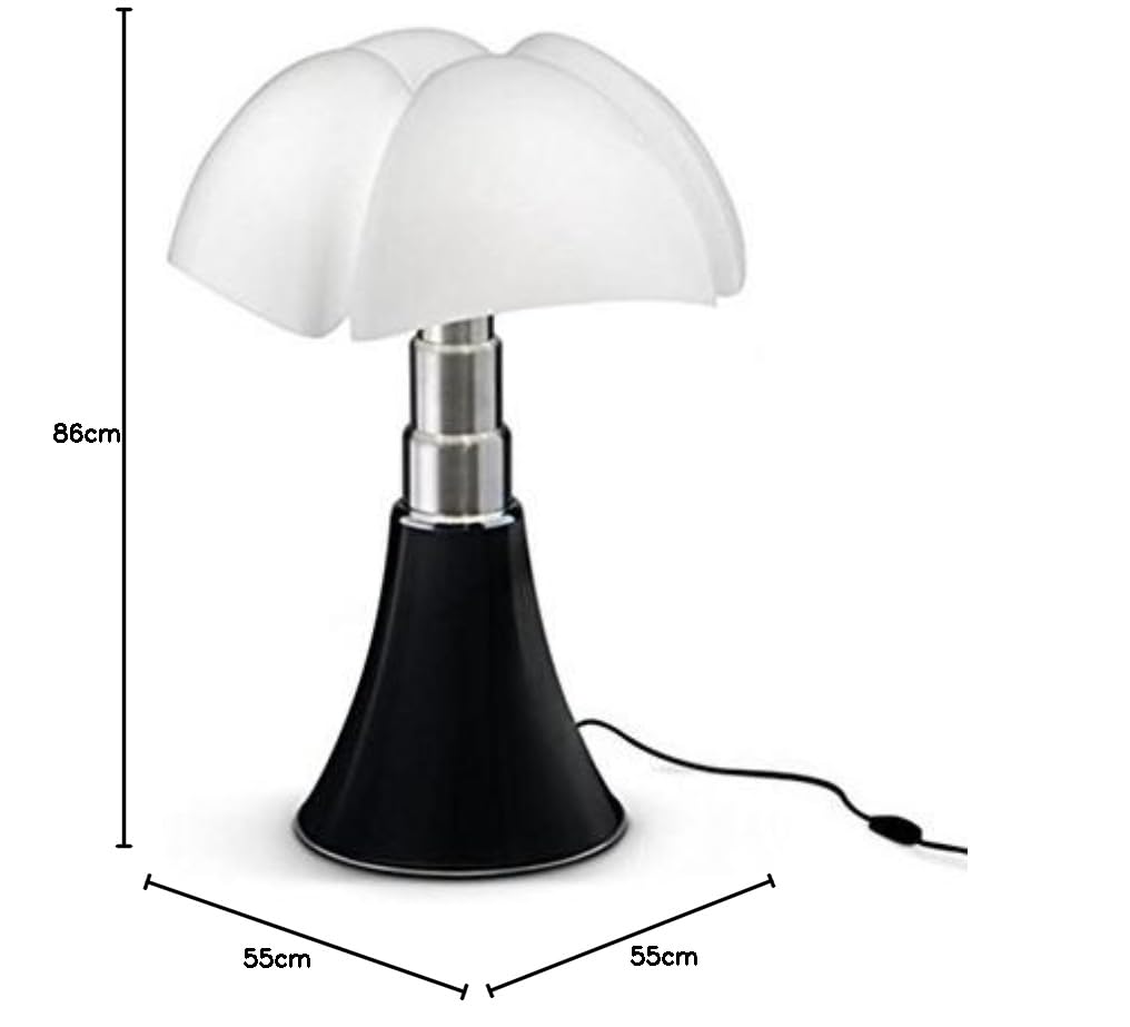 Grande lampada Pipistrello Nero Opaco H66-86cm