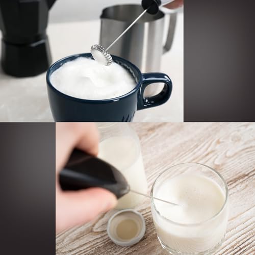 Image of Milk Frother for Coffee, Lattes, Milk, & Cream | Coffee Whisker for Home | Cappuccino, Frappe, Matcha, Egg Beater Handheld Coffee Blender (Fitting Sized Batteries to Use, NO Batteries PROVIDED)
