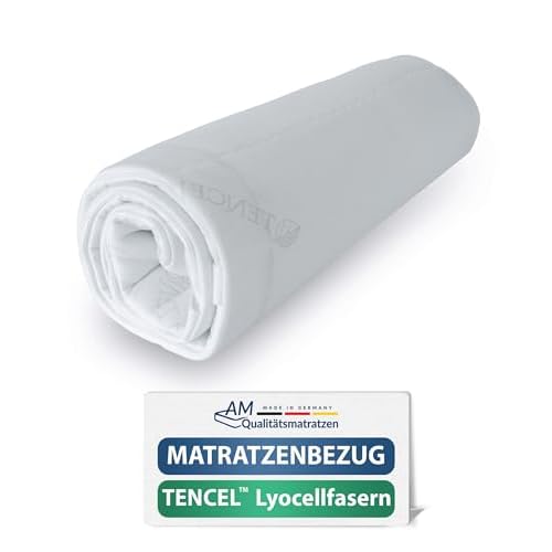 AM Qualitätsmatratzen Hochwertiger Lyocell Matratzenbezug 90x200cm mit Reißverschluss - 21 cm Kernhöhe - 60 Grad waschbar - 4-seitiger Reißverschluss - 90x200 8 AM Qualitätsmatratzen Hochwertiger Lyocell Matratzenbezug 90x200cm mit Reißverschluss - 21 cm Kernhöhe - 60 Grad waschbar - 4-seitiger Reißverschluss - 90x200