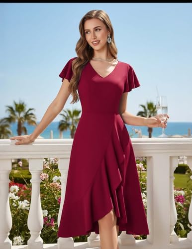 Image of DRESSTELLS Women's Cocktail Dresses 2026, Formal Fall Wedding Guest Dress