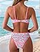 Tainehs Women's Two Piece Bikini Sets O Ring Front Top Ditsy Floral Triangle Swimsuits Cheeky Bathing Suit