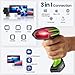 Eyoyo 2D QR Industrial Barcode Scanner with Wireless Charging Stand, Rugged Heavy Duty & IP65 Waterproof 3-in-1 Bluetooth & Wireless & USB Hands-Free Barcode Reader for Laptop Desktop Tablet Android