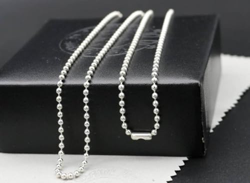 Perles de bouddha collier bijoux en argent chaîne pull long épais - 2