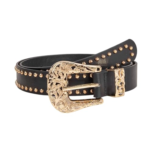 Western Carved Pin Buckle Belt For Various Outfit Rivet Studded Belt For Pants Jeans Animal Print Belt For Everyday Use