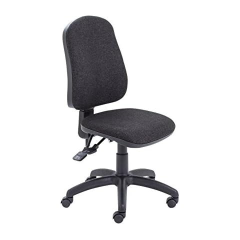 Office Hippo Small Office Chair for Home, Office Chair no Arms, Desk Chair for Office, Swivel Chair, Wheels, Charcoal Grey Cover