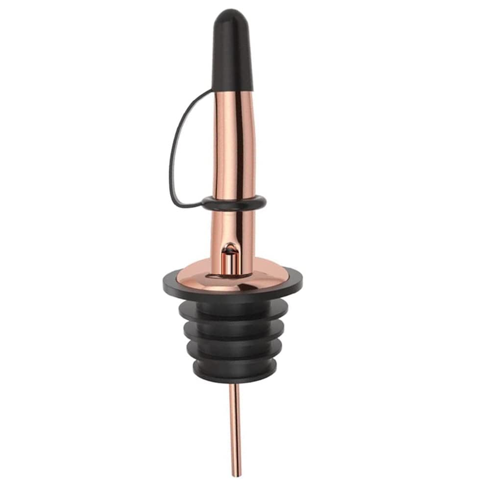 Pafusen 12 Pack Liquor Bottle Pourers, Liquor Pour Spout for Liquor Bottles, Stainless Steel Olive oil Dispenser Spout, Alcohol Pourer Dust Caps Covers Fixed, Rose Gold