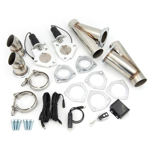 Tubo Salida Escape Kit De Escape Eléctrico Con Cabezales En Y Dobles De Acero Inoxidable De 2,5 Y 3 Pulgadas Con Control Remoto Envío Gratuito(2.5INCH(63MM))