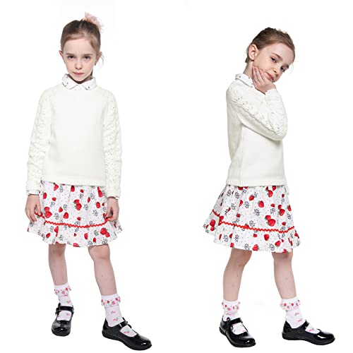 Image of Kid Nation Girls Sweaters for Teen Girls Toddler Girl Crewneck Pullover | Long Sleeve Knit Top for Casual Fall Winter Wear