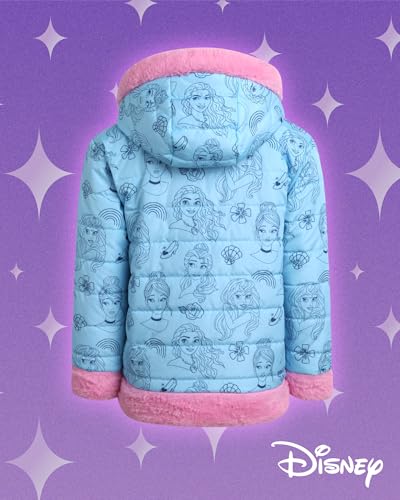 Doudoune Disney réversible fille imperméable et matelassée très douce 3-7 ans