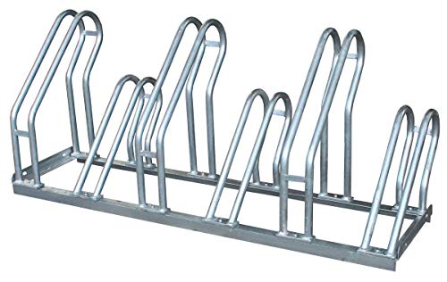 Aparcabicicletas de acero galvanizado para aparcar 6 bicicletas (1- Aparcabicicletas)