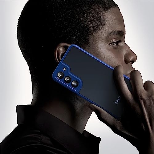 Image of TOCOL for Samsung Galaxy S23 Case, [Upgraded Full Camera Protection] [Military Grade Drop Tested] Translucent Matte Hard Back, Non-Slip Case for S23 6.1'', Dark Blue