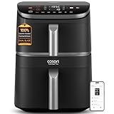 Cosori Turbo Tower Pro Dual Air Fryer, 10.8L Ceramic Coating, Stacked Space-Saving Design, DualBlaze Even Heat Tech, Rapid Heat System for Faster, Crispier Cooking, Smart Control, Energy Efficient