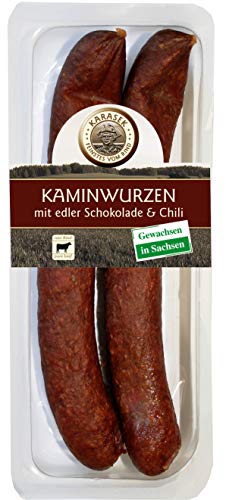 Kaminwurzen Rind 100% | Rindswurst geräuchert mit Pfeffer | Ausgereifte Mettwurst - Salami zum kalt & heiß essen 140 GR – Bild 6