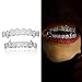 AISGRIL Grillz Teeth 18K Gold Plated Inlaid Shining Zircon Vampire fangs Teeth Hip Hop Street Rapper Grills Tooth for Men Women Halloween Christmas