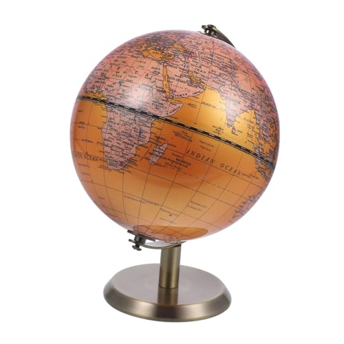 CIYODO Elegant Terrestrial Globe Decor with Base Rotatable Geography Teaching Aid for Home Office Compact Material Present for Families Students