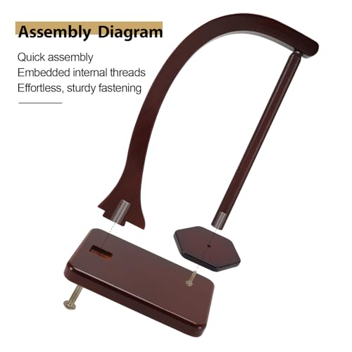 Image of Yarn Holder for Crocheting and Knitting - Magnetic Wooden Yarn Holder Spinner, Ideal for Crochet Accessories, Knitting Accessories, Cool Gifts for Crocheters and Knitting Lovers （Burgundy）