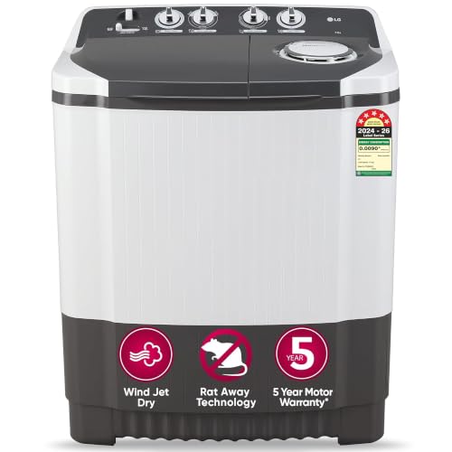 LG 7 Kg 5 Star Wind Jet Dry Semi-Automatic Top Loading Washing Ma...