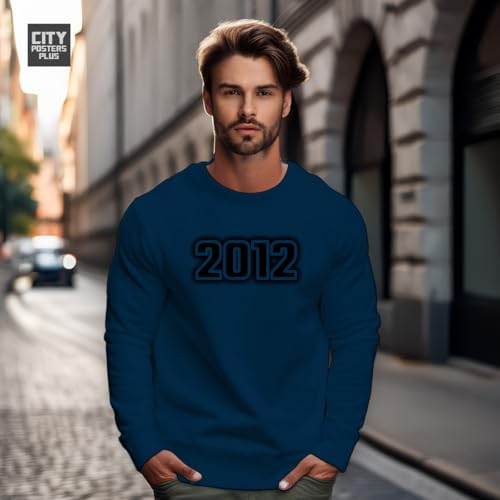 Sweatshirt 2012 unisexe anti-déformation pull bleu marine durable
