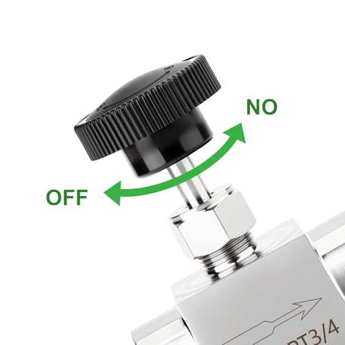Válvula de aguja recta 3/4 NPT hembra en acero inoxidable 304 para control de fluidos 7