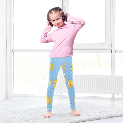 Bolaz Toddler Girls Leggings Printed Yoga Pants Leggings Yellow Fish for Kids4