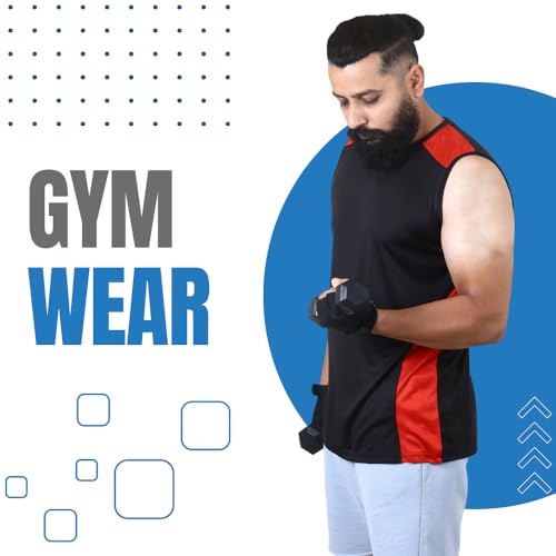 Image of Sleeveless T Shirts for Men - Gym Vest, Sando Tank Top Wear, Workout Baniyan, Stringers Inner Shirt, Bodybuilding Tshirts, Sports Tshirt Vests, Stylish Tanks Tops
