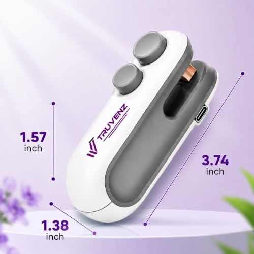 Image of Mini Sealing Machine Portable Vacuum Sealer, Type C Charging, White