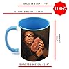 Danny De Vito and Beloved ham Art, Rum Ham Mug, Gift for Birthday, Christmas, for Men, Coffee, Tea Mug 11oz Inside Coloured Ceramic Mug. (Blue) #4