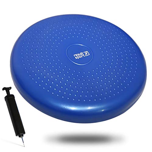 ResultSport® 34cm Balance Wobble Kussen met Pomp - Verbetert de houding - Core Training - Anti-Slip Oppervlak - Ondersteunt Spier - Comfortabel - Kindvriendelijk - Bevordert actieve Zitten voor Kinderen