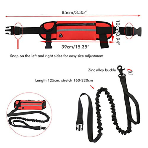 BTSEURY Hands Dog Lead/Premium Quality Dog Running Belt, Bungee Lead, Reflective with Double-Sided Lining Bag, Up to 60 kg - Image 2