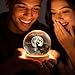 Couple Kissing Under the Moonlight, Custom Moon Phase by Date - Personalized Crystal Ball LED Night Light - Anniversary, Valentines Day Gift for Her, Him, Moon Phase Globe Lamp for Couples
