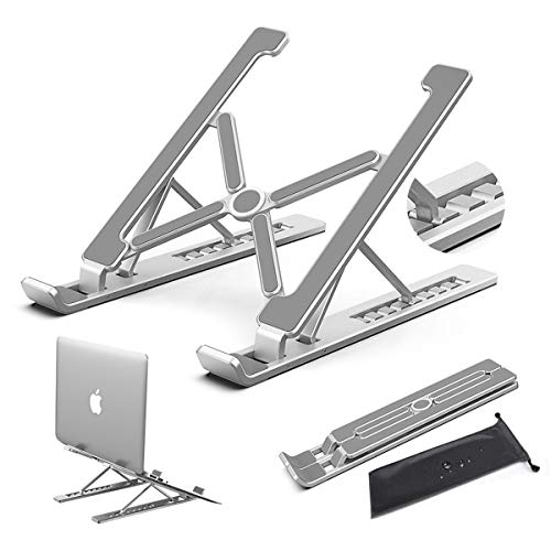 Nestns Adjustable Laptop Stand for Desk - Portable Laptop Stand Adjustable Height ,Ergonomic Laptop Riser Compatible with MacBook Air Pro More 10-18 Inch
