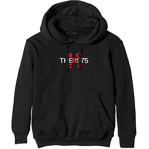 Sweat-shirt à capuche The 1975 band logo noir finition haut de gamme