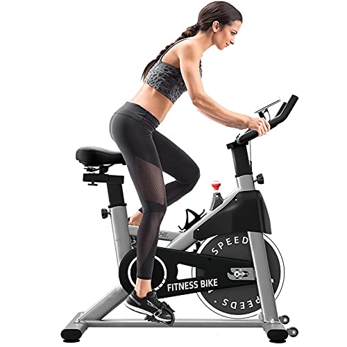 HAPICHIL Exercise Bikes Magnetic Resistance Indoor Cycling Stationary bike with 35lbs Flywheel, LCD Monitor, Tablet Holder