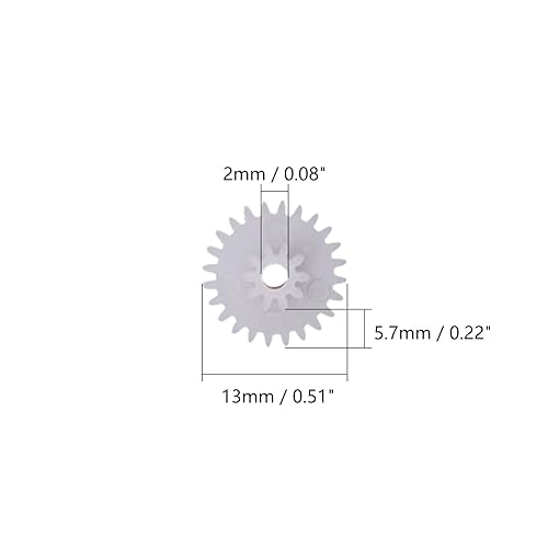 Miniatura 7 de Othmro 20 piezas de engranajes de plástico 24 dientes modelo 24102B engranaje de reducción engranajes de gusano de plástico para RC coche robot motor