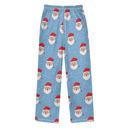 Christmas Pajama Pants Christmas Hat Santa Claus Long Sleep Pants Lounge Bottoms2