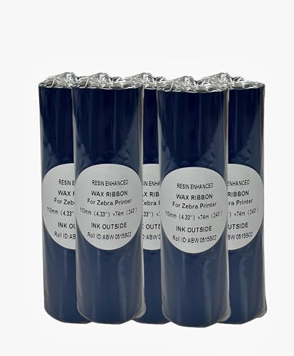 AVG Packaging Supplies �u�����h���Ή��M�]�ʃv�����^�[���{�� 12���[�� 4.37�C���` x 244�t�B�[�g/110mm x 74m �u���b�N �W�������������b�N�X���{��