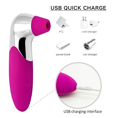 Sugador de Clitóris e Vibrador Feminino 2 em 1 Snake - 10 Níveis de Vibrações e 5 de Sucções mc1