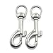 Produktbild Ganzoo Karabiner-Haken mit Drehgelenk L: 81 mm, Bolzenkarabiner für Hunde-Leine, 2 Stück, Wirbelkarabiner, für Paracord 550 Hundehalsband, rostfreier Stahl, Schnapp-Karabiner Drehkopf, Farbe: Silber