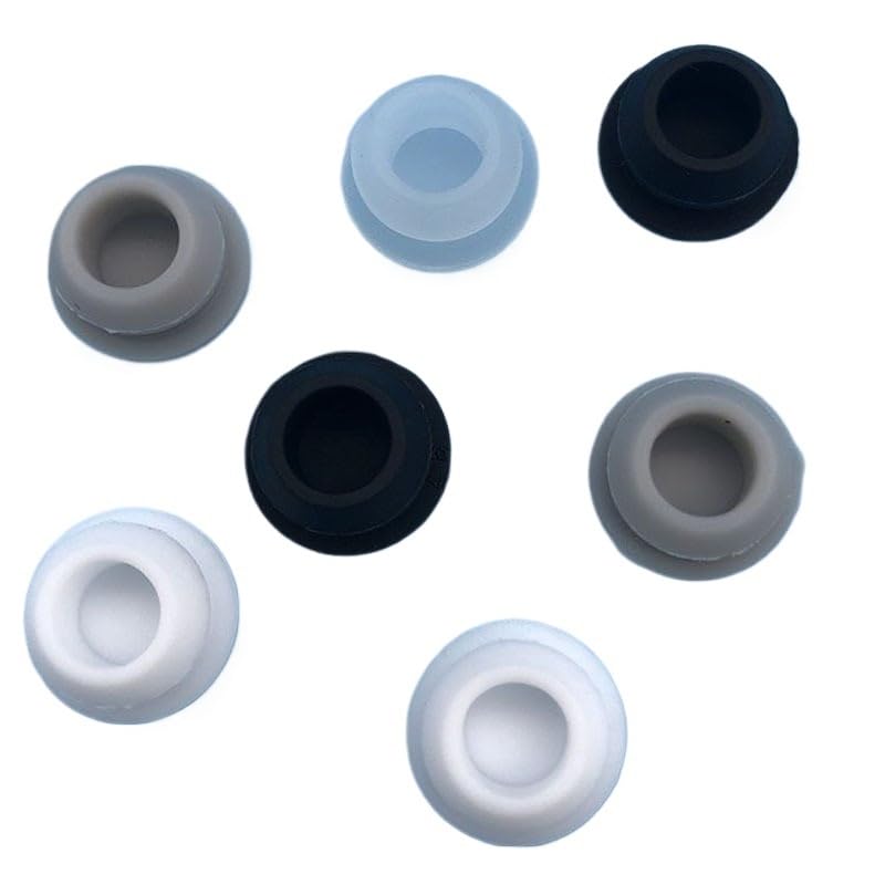 10PCS 27-30mm High Temp Silicone End Caps, Food Grade Tube Plugs, -40°C~250°C(Black,STD029)