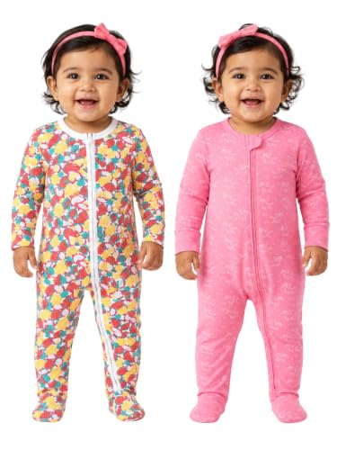 Image of The Mom Store Baby Zipper Romper for Boys and Girls Combos | Cotton | Soft and Comfortable Infant Bodysuit | Trendy Stylish Sleepsuit Nightsuit for Newborn Baby | Printed | Unisex Sleep Wear
