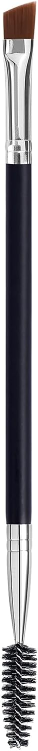 Duo Eye Brow Brush - Angled Eyebrow Brush, Spoolie, Eyelash Comb - 1 Pcs