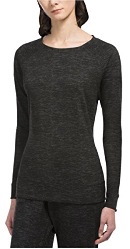 32 Degrees Heat Womens Long Sleeve Base Layer Top Shirt, Charcoal