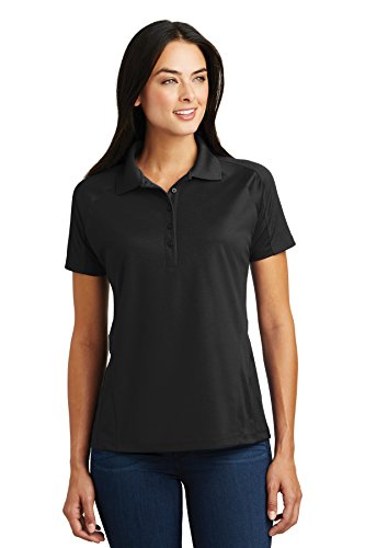 SPORT-TEK Ladies Dri-Mesh Pro Polo, Black, XX-Large
