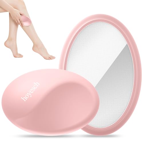 hoyesch Crystal Hair Eraser for Women and Men Reusable Crystal Hair Remover Painless Exfoliation Epilators Hair Removal for Women Magic Hair Eraser for Back Arms Legs (Pink)