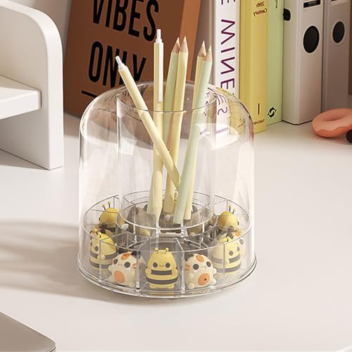 Boîte de rangement rotative multifonctionnelle pour maquillage chic - 7