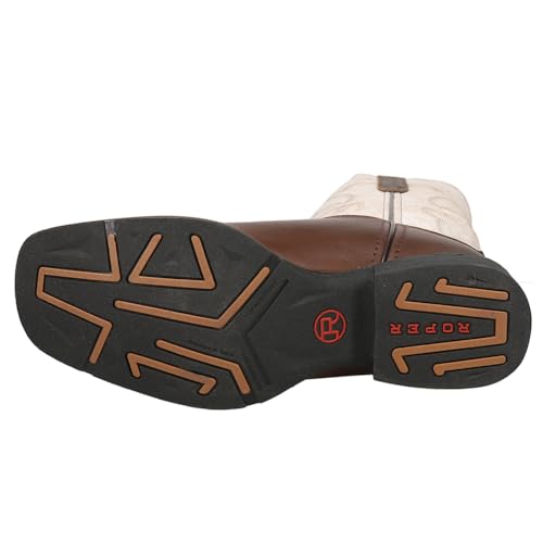 Image of ROPER Mens Monterey Embroidered Square Toe Pull On Casual Boots Mid Calf