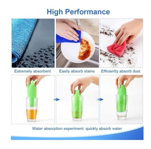 Image of Microfiber Cleaning Cloth, Multi Colour, Lint & Scratch Free, 100% Absorbent, Multipurpose, 12 inchX 12 inch Inch, Premium Microfibre Towels for Car Bike Cleaning Polishing Washing & Detailing.