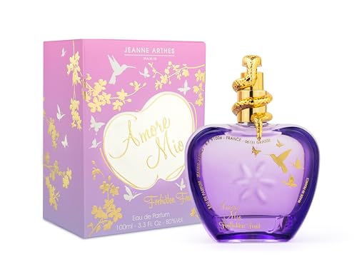 JEANNE ARTHES - Eau de Parfum Femme Amore Mio Forbidden Fruit - Floral & Frais - Vanille et Patchouli - Fabriqué en France à Grasse - Cadeau femme - Flacon...