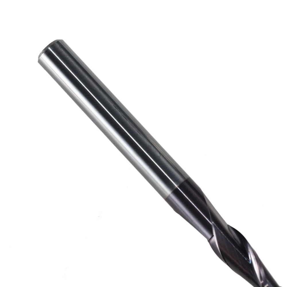 Fresa de extremo de carburo sólido de tungsteno, vástago de 4mm, 6mm y 8mm, punta de bola, fresas de extremo cónico, fresa cónica CNC for madera y Metal(R1.0-47-D8-TiAlN)